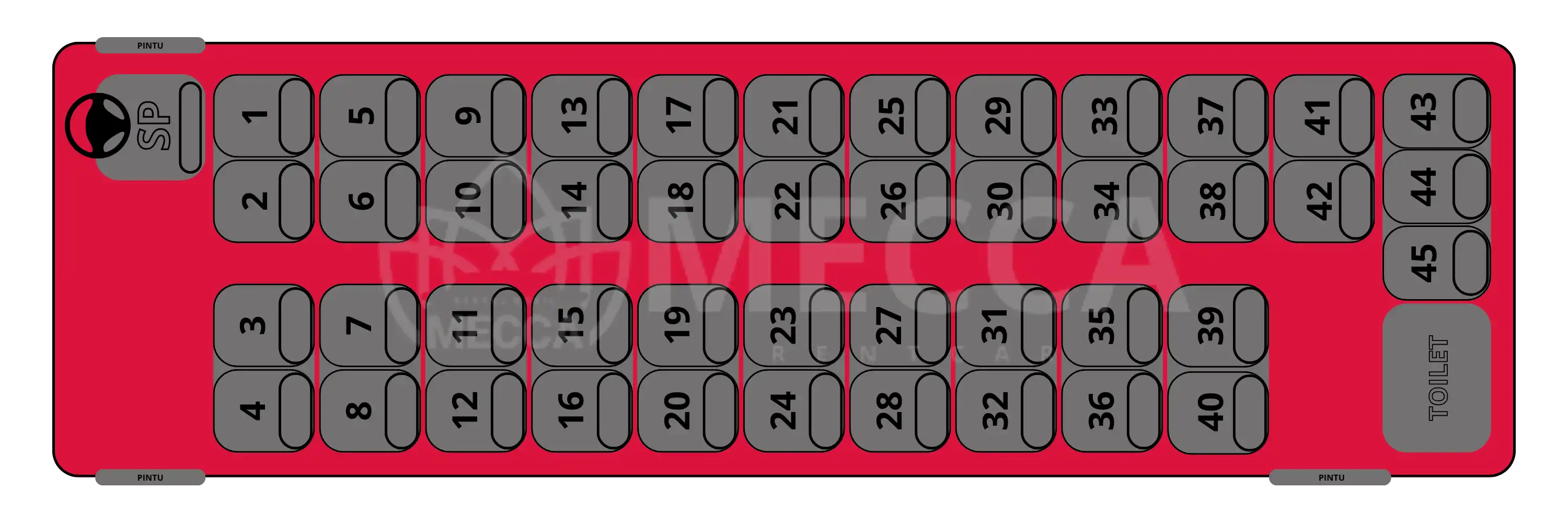 Seat 45 - 45 seat