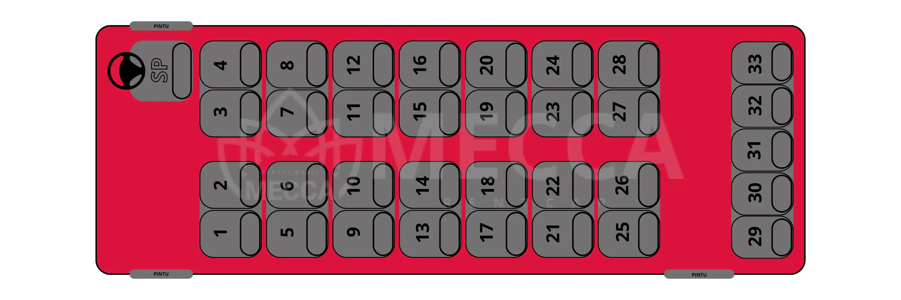 Seat 33 - 33 seat