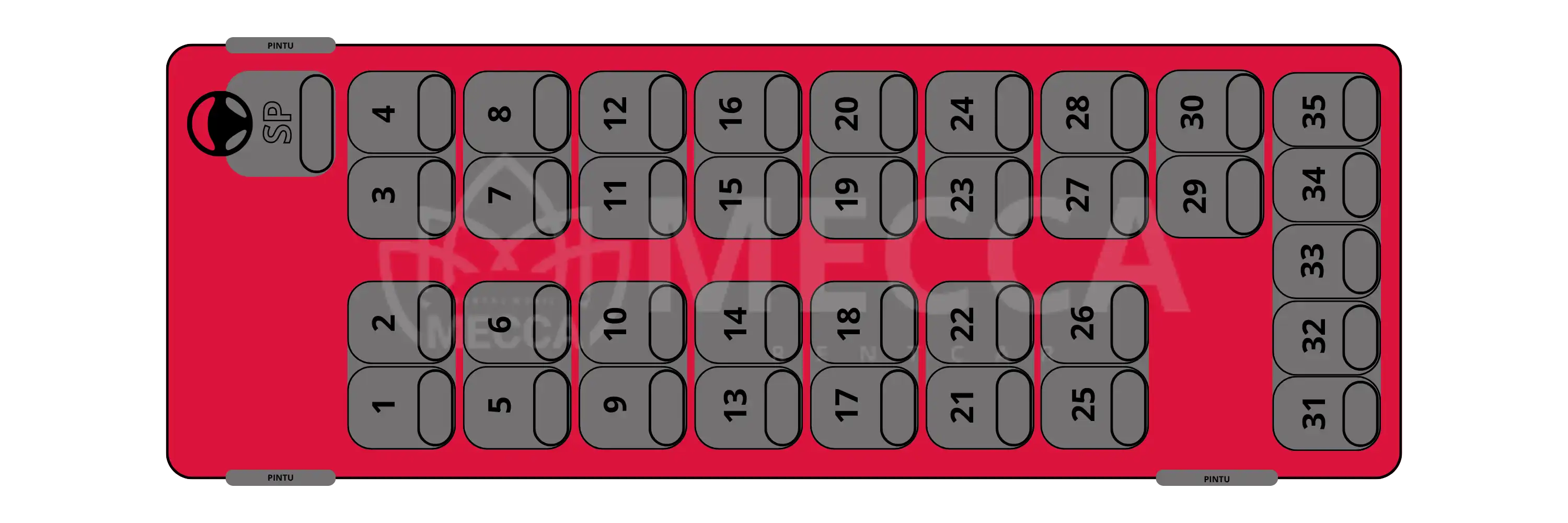 Seat 35 - 35 seat